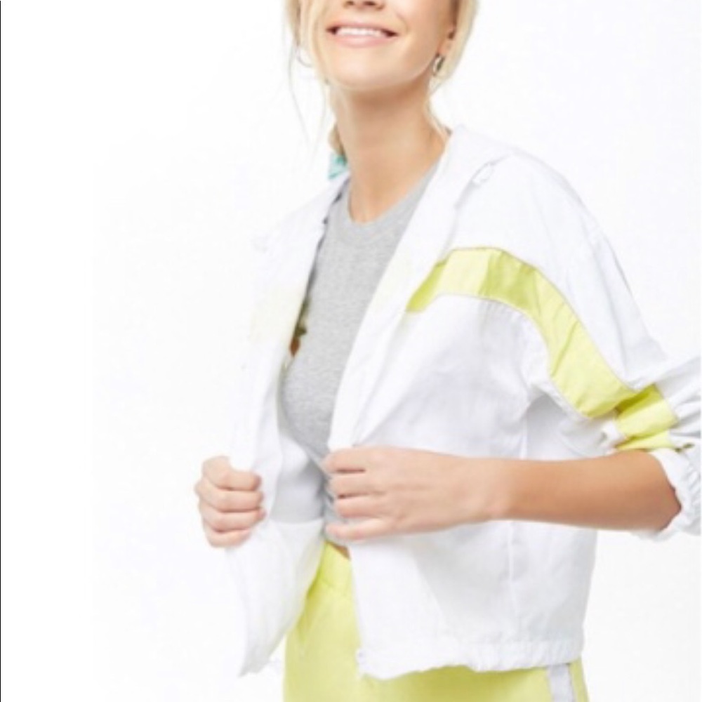 Forever 21: Hooded Striped-trim Windbreaker